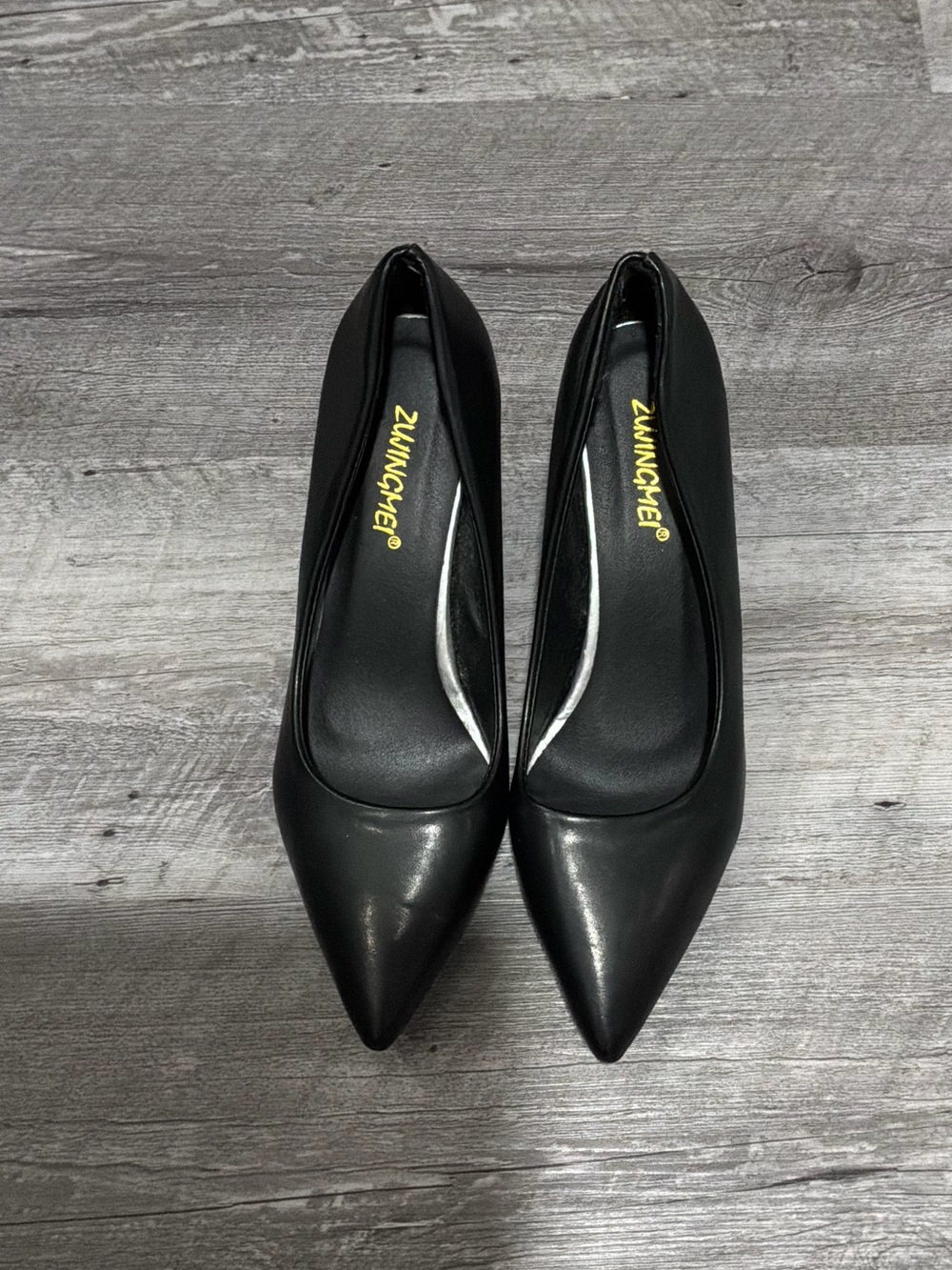 shein black pointed toe high heels